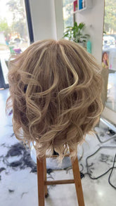 SULMY Ash Blonde Short Wigs for White Women 100% Human Hair